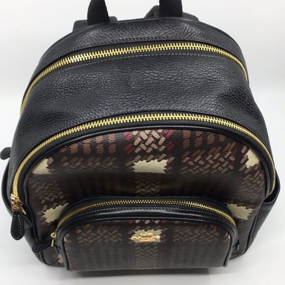 Coach Court Backpack With Brushed Plaid Print CN763 - Picture 15 of 17
